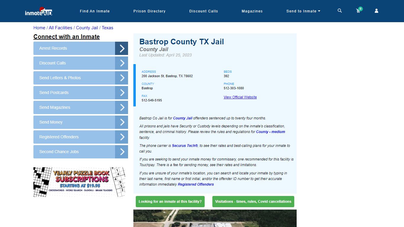 Bastrop County TX Jail - Inmate Locator - Bastrop, TX